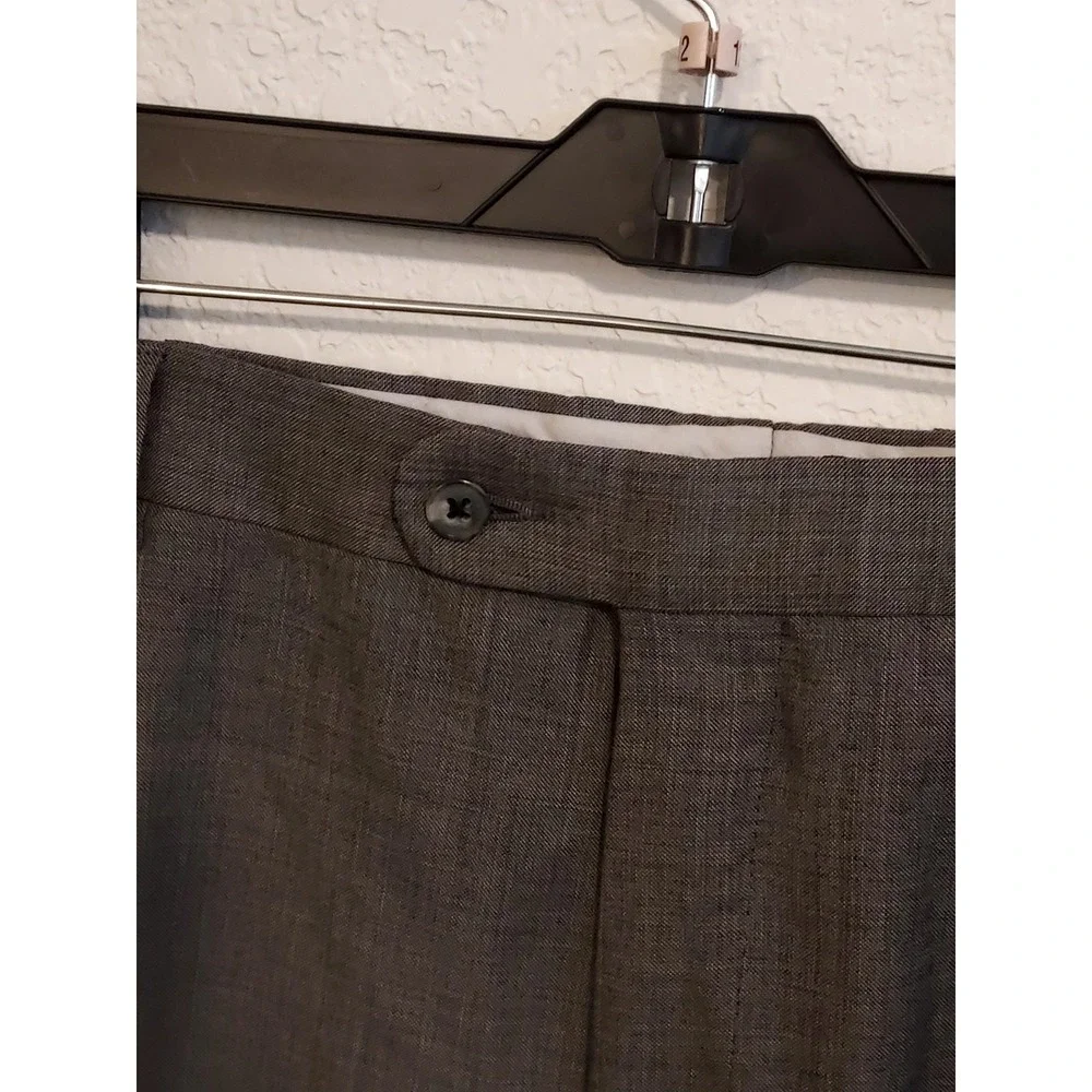 Joseph Abboud 40x 29  Gray Tollegno 1900 Italian Wool Slim Mens Suit Pants